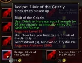 Elixir of the Grizzly: Hardens the body, raising stamina and physical mitigation.