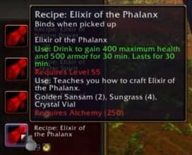 Elixir of the Phalanx: Fortifies defenses, bolstering armor and block capabilities.