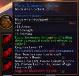 Crusader's Boots: Flexible mail pieces tailored for hybrid combatants.