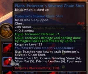 Protector's Silvered Chain Shirt: Mail pieces optimized for frontline tanking hybrids.