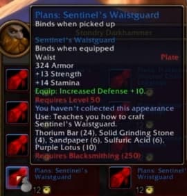 Sentinel's Waistguard: Heavy plate pieces designed to absorb maximum impact.