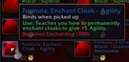 Enchant Cloak - Agility: Weaves lightweight agility enhancements into your cape.