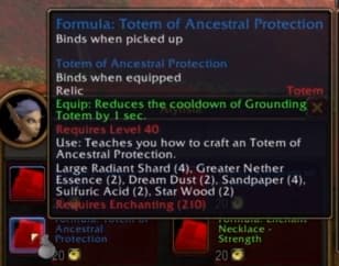 Totem of Ancestral Protection: Woven with spiritual energy to shield allies from harm.