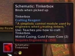 Tinkerbox: A specialized tool kit containing components for advanced field enhancements.