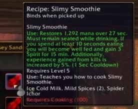 Slimy Smoothie: Surprisingly refreshing despite its unappealing name and texture.