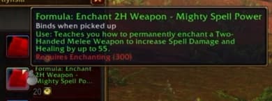 Enchant 2H Weapon - Mighty Spell Power: Grants a huge surge of raw spell power to large staves and weapons.
