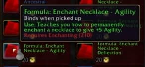 Enchant Necklace - Agility: Adds nimble reflex bonuses to necklaces.