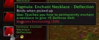 Enchant Necklace - Deflection: Reinforces neck pieces with defensive wards.