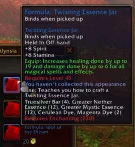 Twisting Essence Jar: Contains a swirling vortex of volatile elemental energy.