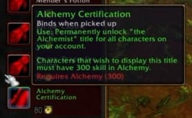 An ornate glass-sealed parchment certification scroll for master alchemists