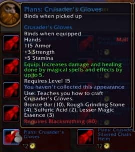 Crusader's Gloves: Flexible mail pieces tailored for hybrid combatants.