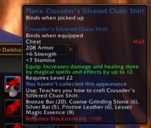 Crusader's Silvered Chain Shirt: Heavy silvered chain forged to empower both physical strikes and spell power.