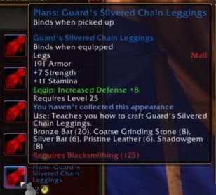 Guard's Silvered Chain Leggings: Full coverage mail armor geared heavily toward mitigation.