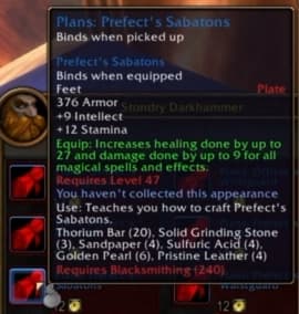 Prefect's Sabatons: Sturdy plate boots, gloves, and belt rounding out the caster-plate aesthetic.