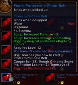 Protector's Chain Belt: Flexible protective gear to round out defensive setups.