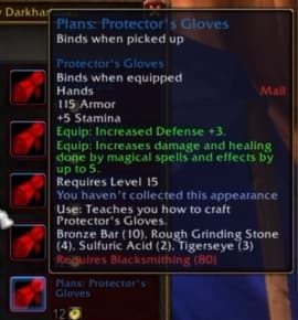 Protector's Gloves: Flexible protective gear to round out defensive setups.