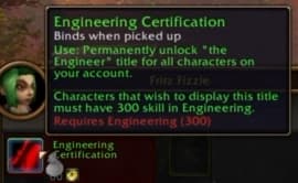 An official gnomish engineering certificate stamped with intricate copper gears