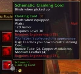 Clanking Cord: A heavy metal belt clinking with uncalibrated mechanical parts.