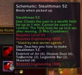 Stealthman 52: A portable stealth field generator usable by any class out of combat.