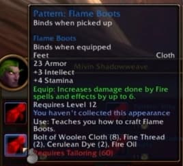 Flame Boots: Supporting slot items to complete the full pyromancer ensemble.