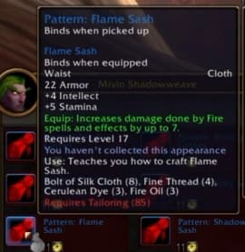 Flame Sash: Supporting slot items to complete the full pyromancer ensemble.
