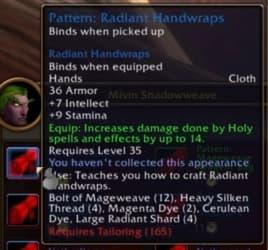 Radiant Handwraps: Brightly woven cloth pieces attuned to holy magic.
