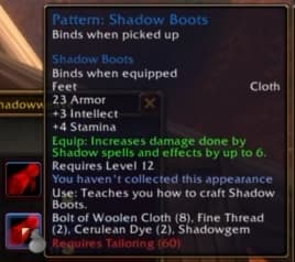 Shadow Boots: Complementary dark accessories to round out the set.