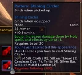 Shining Circlet: Luminescent holy vestments designed to empower divine spells.