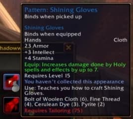 Shining Gloves: Polished white and gold support pieces.