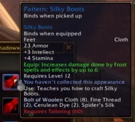 Silky Boots: Soft silk accessories enhancing ice-based combat.