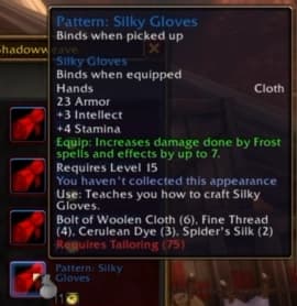Silky Gloves: Soft silk accessories enhancing ice-based combat.